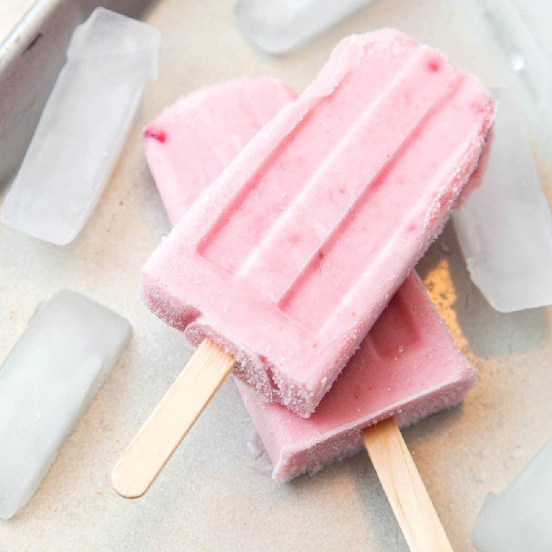 Fresas con Crema paleta